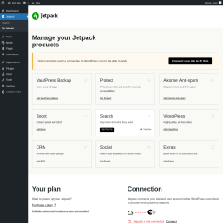 Page screenshot: Jetpack → My Jetpack