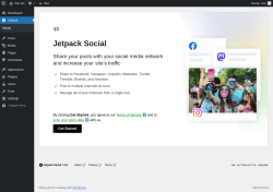 Page screenshot: Jetpack Social ‹ Test site — WordPress