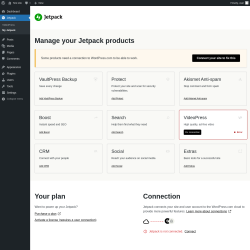 Page screenshot: Jetpack → My Jetpack