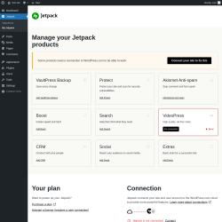 Page screenshot: Jetpack → My Jetpack