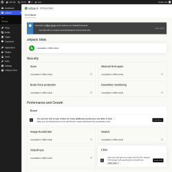 Page screenshot: Jetpack &rarr; Settings