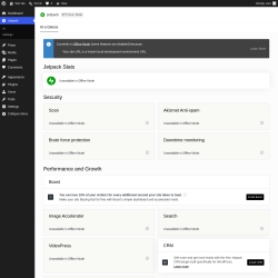 Page screenshot: Jetpack &rarr; Settings