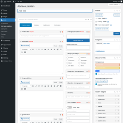 Page screenshot: Jobs → Add new position