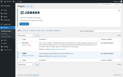 Page screenshot: Plugins ‹ Test site — WordPress
