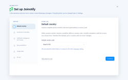 Page screenshot: Joinotify setup &lsaquo; Test site &mdash; WordPress