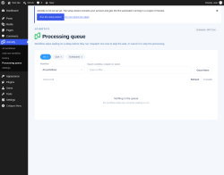 Page screenshot: Joinotify &rarr; Processing queue