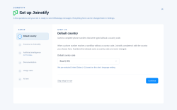 Page screenshot: Joinotify setup &lsaquo; Test site &mdash; WordPress