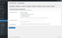 Page screenshot: My Private Site → Landing Page