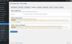 Page screenshot: My Private Site → Home Page