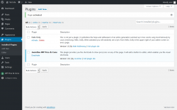 Page screenshot: Plugins &lsaquo; Test site &mdash; WordPress