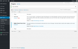 Page screenshot: Plugins &lsaquo; Test site &mdash; WordPress