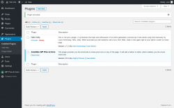 Page screenshot: Plugins &lsaquo; Test site &mdash; WordPress