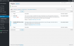 Page screenshot: Plugins &lsaquo; Test site &mdash; WordPress