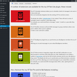 Page screenshot: Messaging &rarr; Extensions