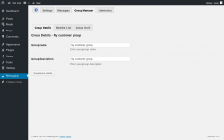 Page screenshot: Messaging &rarr; Group Manager