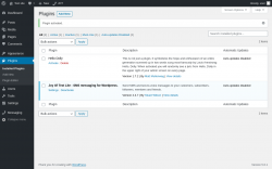 Page screenshot: Plugins &lsaquo; Test site &mdash; WordPress