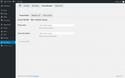 Page screenshot: Messaging &rarr; Group Manager