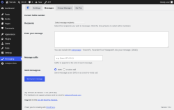 Page screenshot: Messaging &rarr; Messages