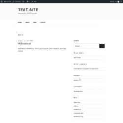 Page screenshot: Test site – Just another WordPress site