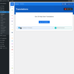 Page screenshot: Help Desk → Translations
