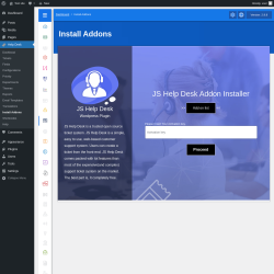 Page screenshot: Help Desk → Install Addons