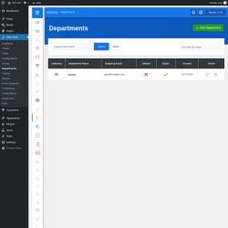 Page screenshot: Help Desk → Departments