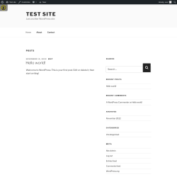 Page screenshot: Test site – Just another WordPress site