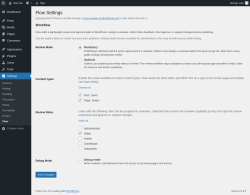 Page screenshot: Settings &rarr; Flow