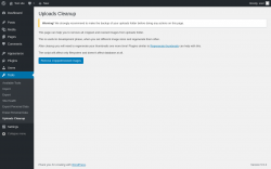 Page screenshot: Tools &rarr; Uploads Cleanup