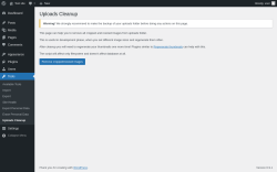 Page screenshot: Tools &rarr; Uploads Cleanup