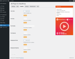 Page screenshot: JW Player &rarr; Subtitles
