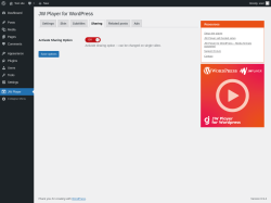 Page screenshot: JW Player &rarr; Sharing