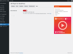 Page screenshot: JW Player &rarr; Ads