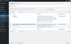 Page screenshot: Plugins ‹ Test site — WordPress