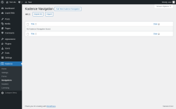Page screenshot: Kadence &rarr; Navigations