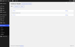 Page screenshot: Kadence &rarr; Headers