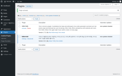 Page screenshot: Plugins ‹ Test site — WordPress