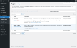 Page screenshot: Plugins ‹ Test site — WordPress