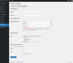 Page screenshot: Kalrav API Settings