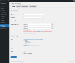 Page screenshot: Kalrav API Settings