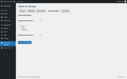 Page screenshot: Kalrav API Settings → Lead Generation