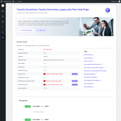 Page screenshot: Twenty Seventeen → Help