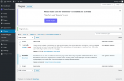Page screenshot: Plugins ‹ Test site — WordPress