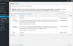 Page screenshot: Plugins ‹ Test site — WordPress