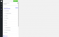 Page screenshot: Twenty Seventeen → Options
