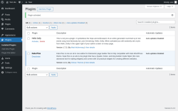Page screenshot: Plugins ‹ Test site — WordPress
