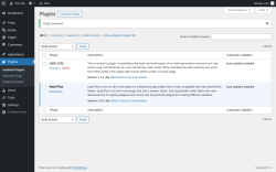 Page screenshot: Plugins ‹ Test site — WordPress