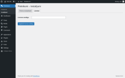 Page screenshot: Pieteikumi &rarr; Iestatījumi &rarr; 
                Licence
            