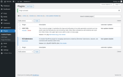 Page screenshot: Plugins &lsaquo; Test site &mdash; WordPress