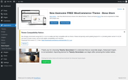 Page screenshot: Appearance &rarr; Demo Import